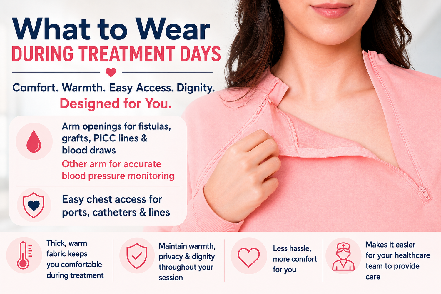 What to Wear During Treatment Days: Why Adaptive Treatment Clothing Makes Every Session More Comfortable
