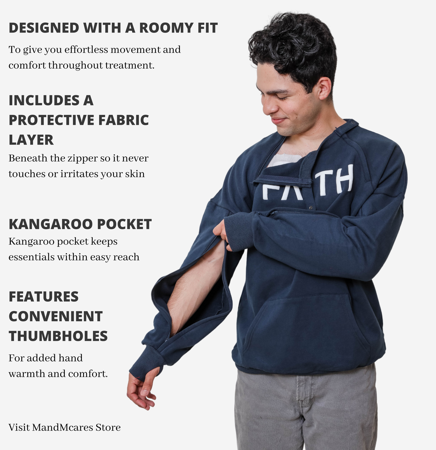 Chest Port and Arm Access. Sweater