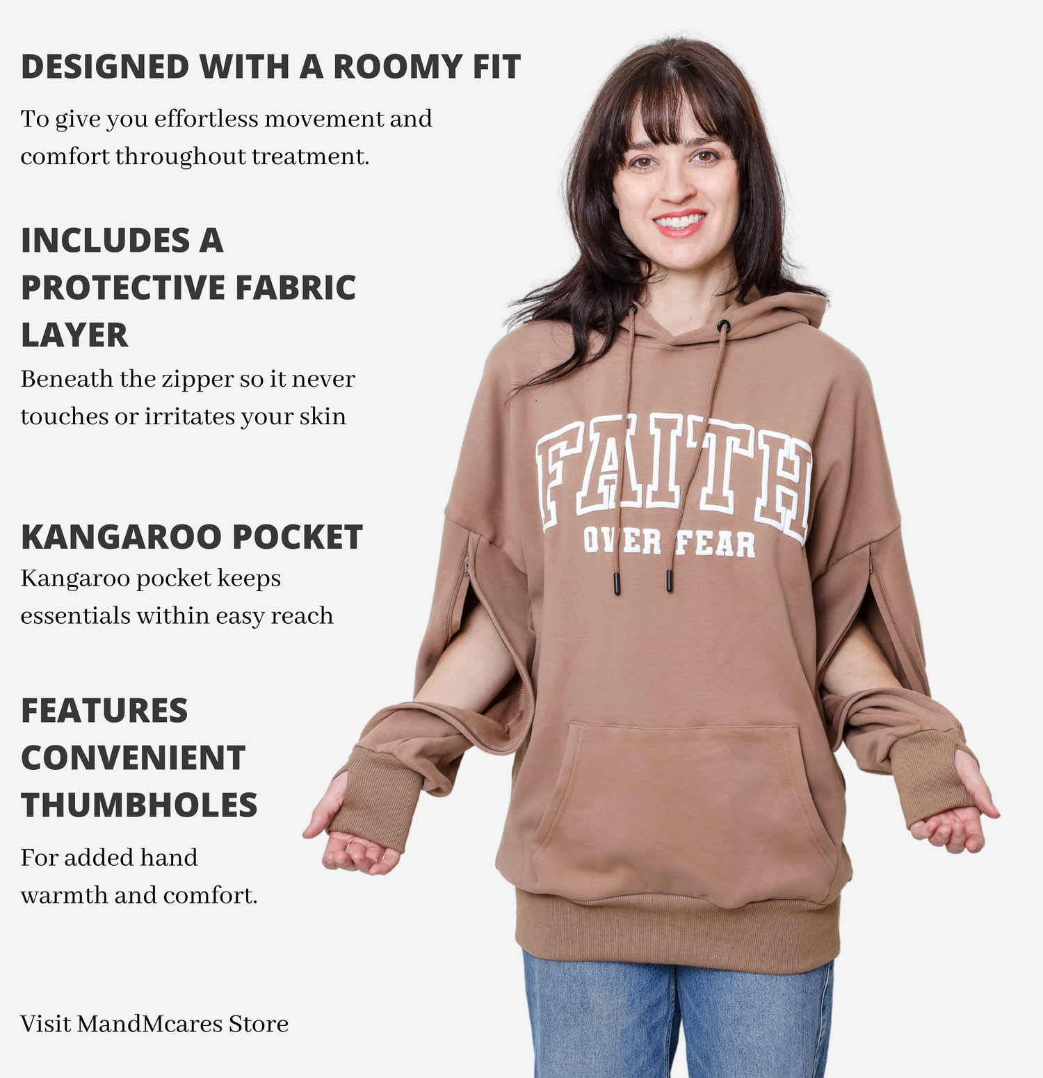 Arm Access Pullover Hoodies