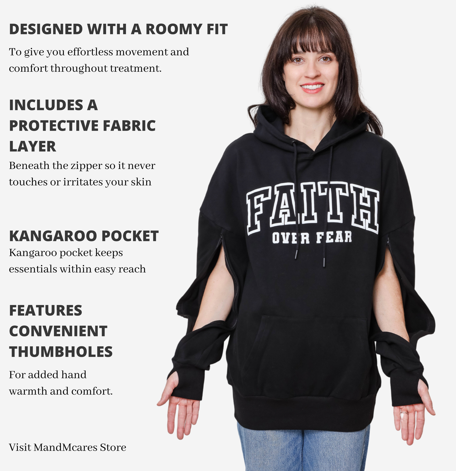 Arm Access Pullover Hoodies