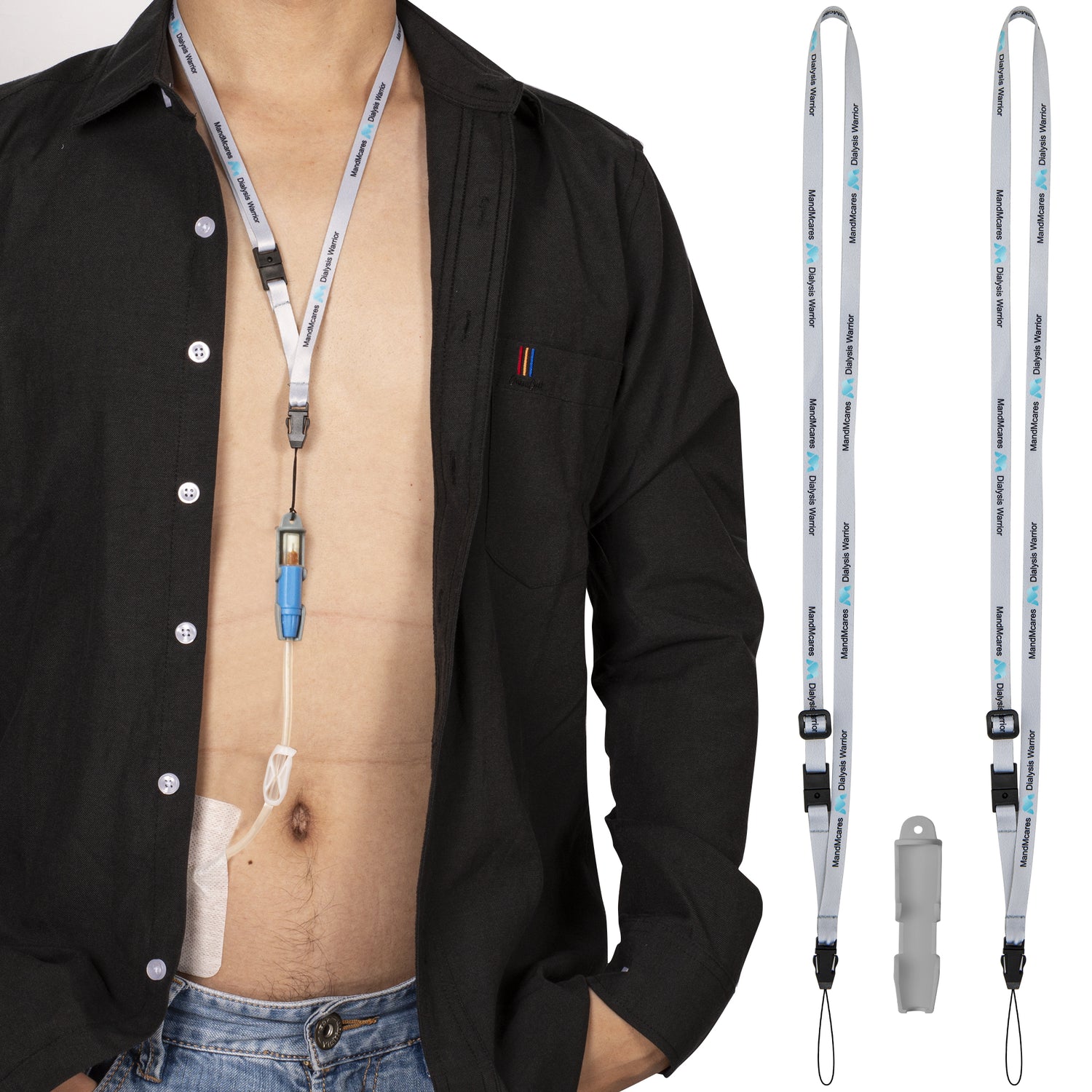 Small PD Transfer Set Holder (1 Holder & 2 Adjustable Lanyards)