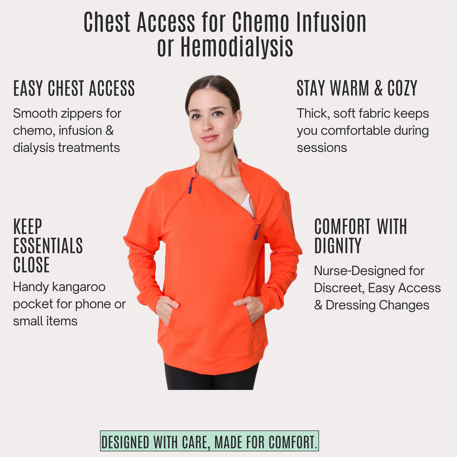 Chest Port Access Sweater. Unisex