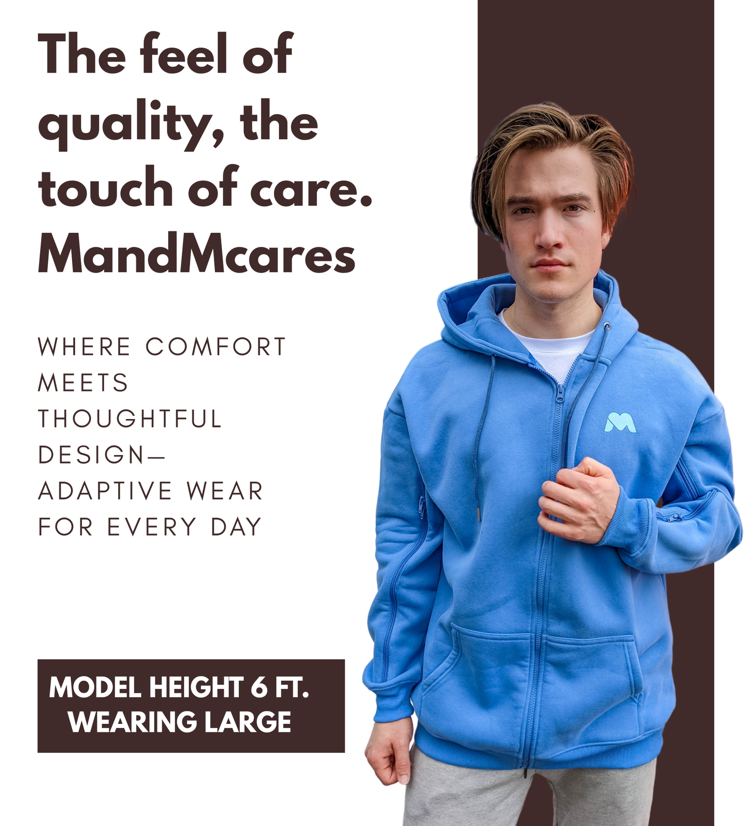 Arm Access Hoodie. Unisex