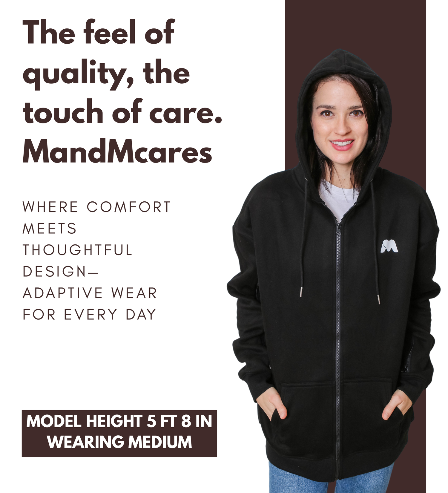 Arm Access Hoodie. Unisex