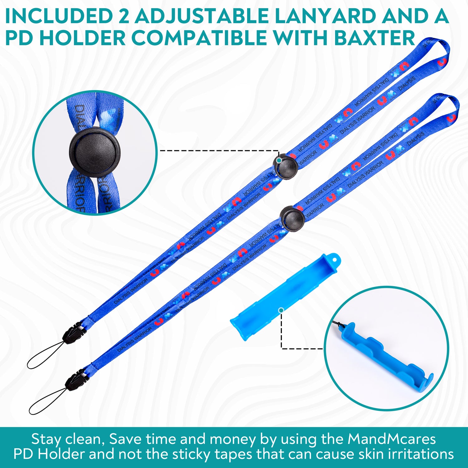 Baxter PD Holder (1 Holder & 2 Spring Adjustable Lanyard)