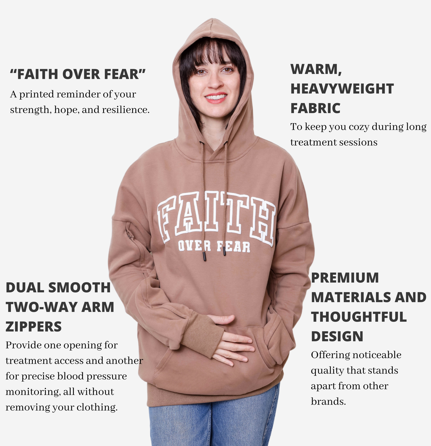 Arm Access Pullover Hoodies