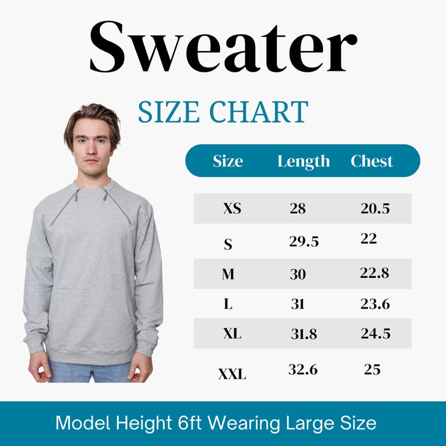 Chest Access Sweater Large Gray