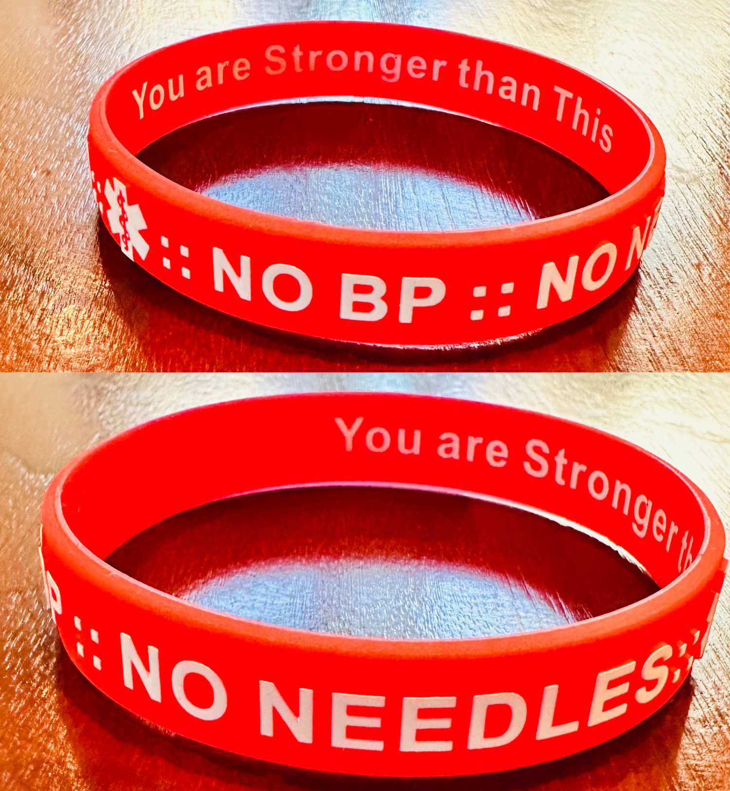 NO BP NO NEEDLES. Medical Alert Wristbands