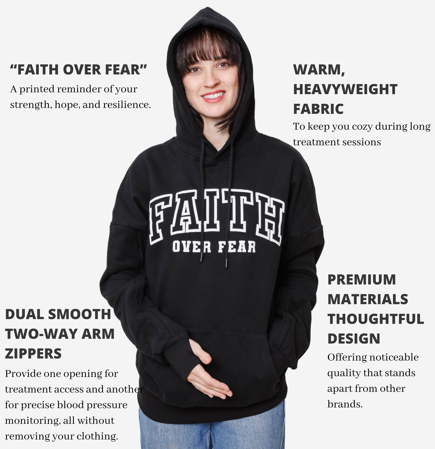 Arm Access Pullover Hoodies