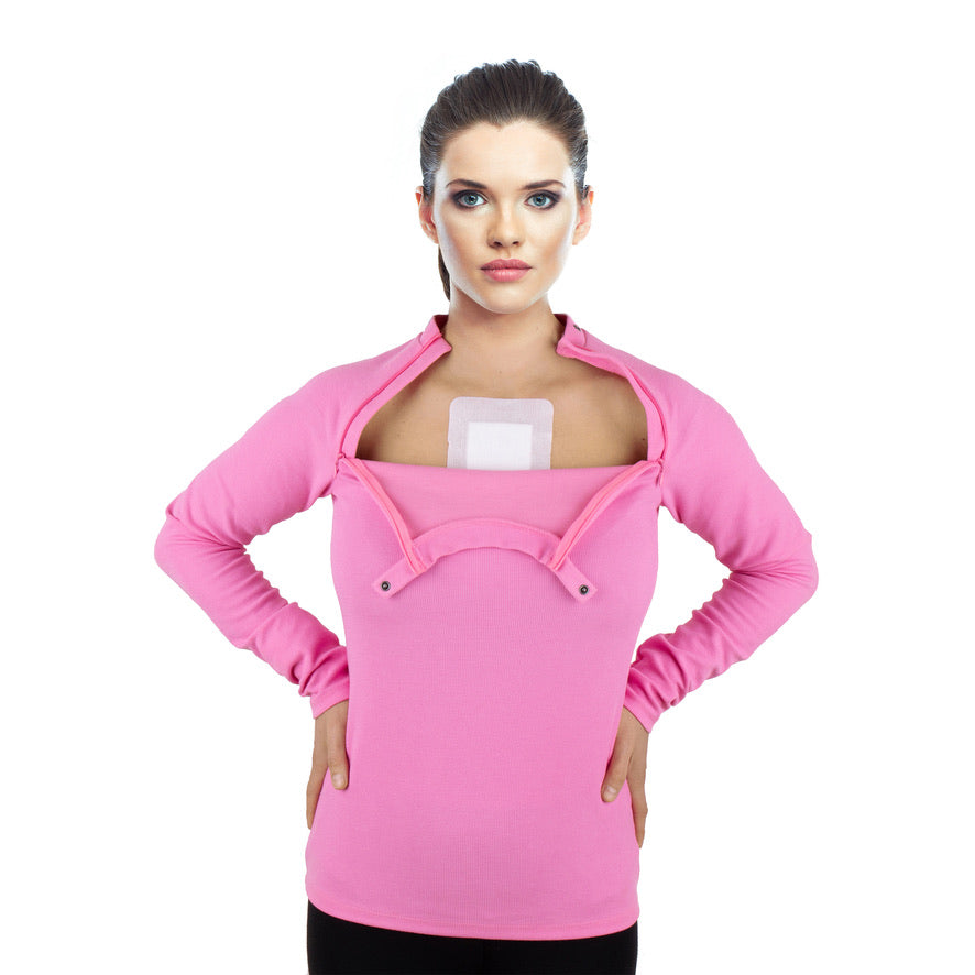 Chest Access Sweater Pink Small