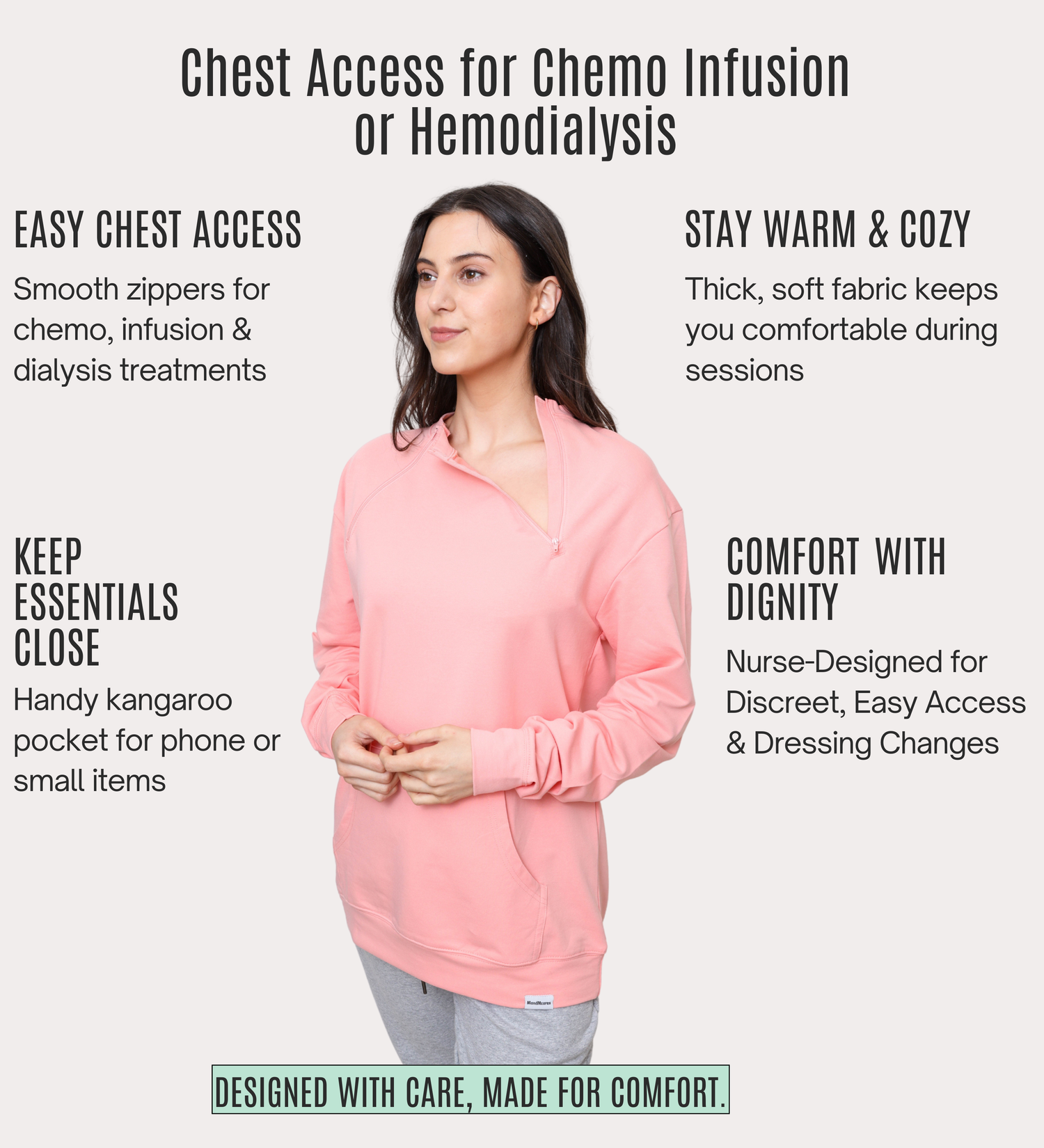 Chest Port Access Sweater. Unisex