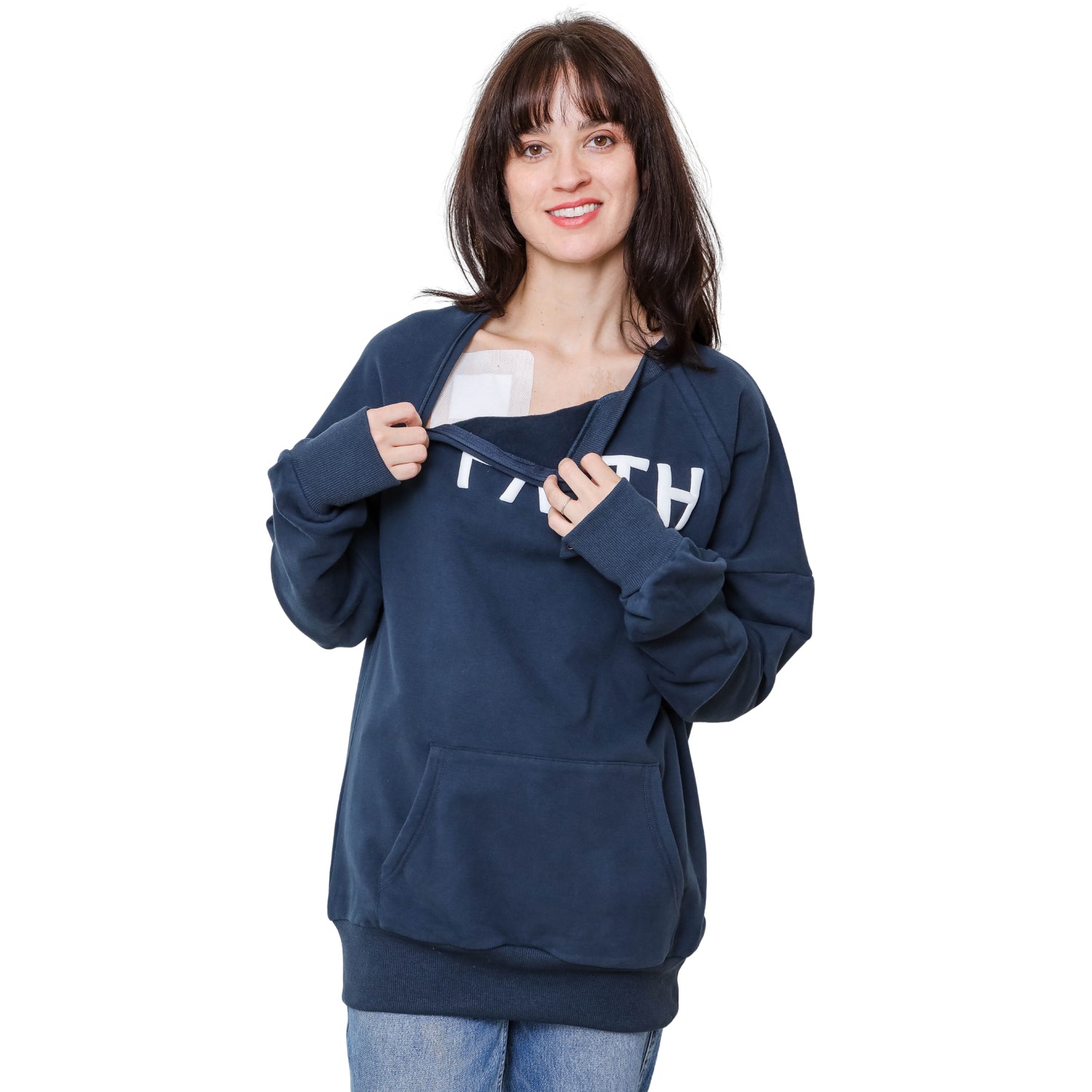 Chest Port and Arm Access. Sweater