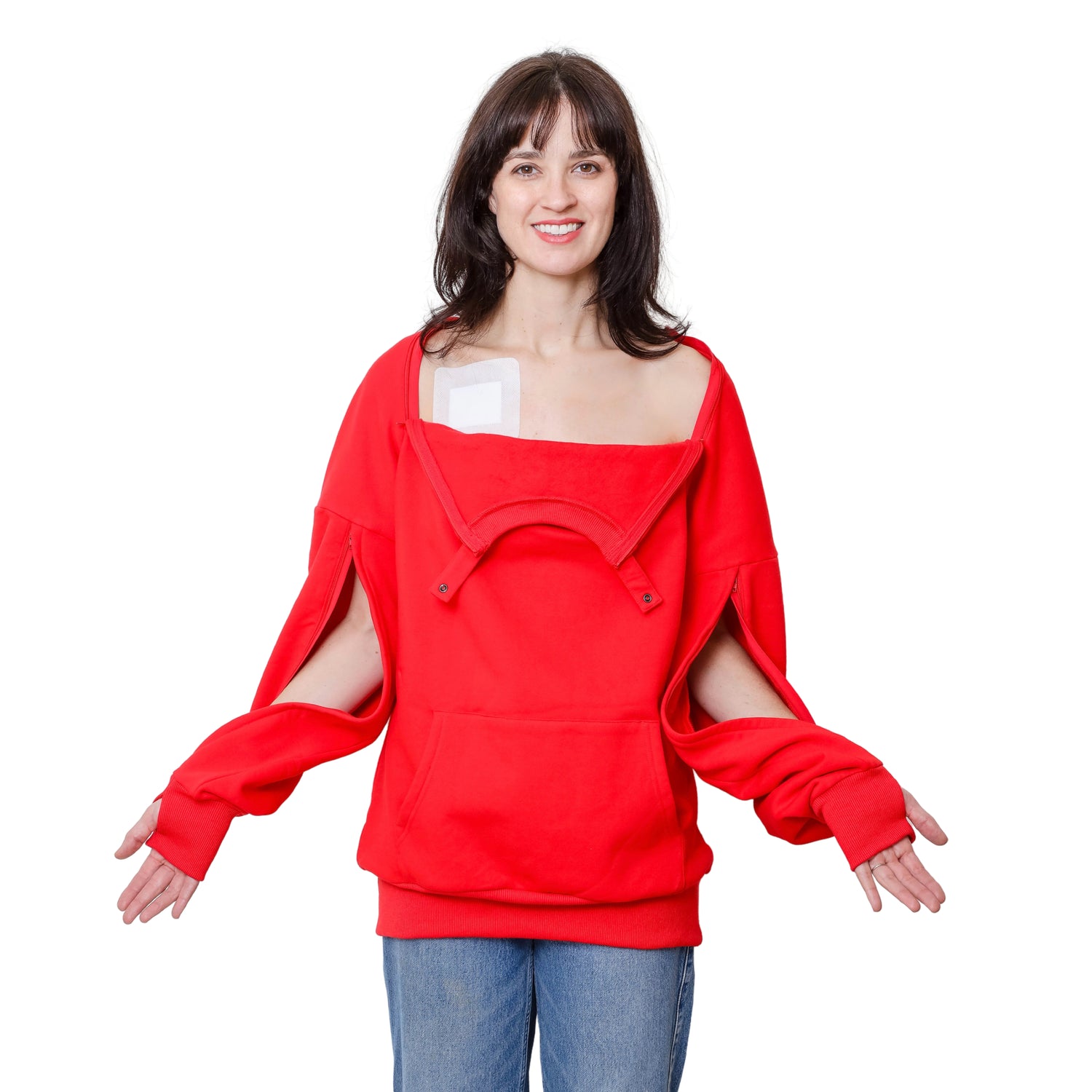 Chest Port and Arm Access. Sweater