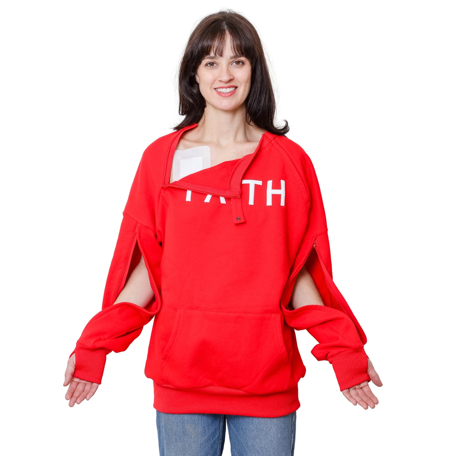 Chest Port and Arm Access. Sweater