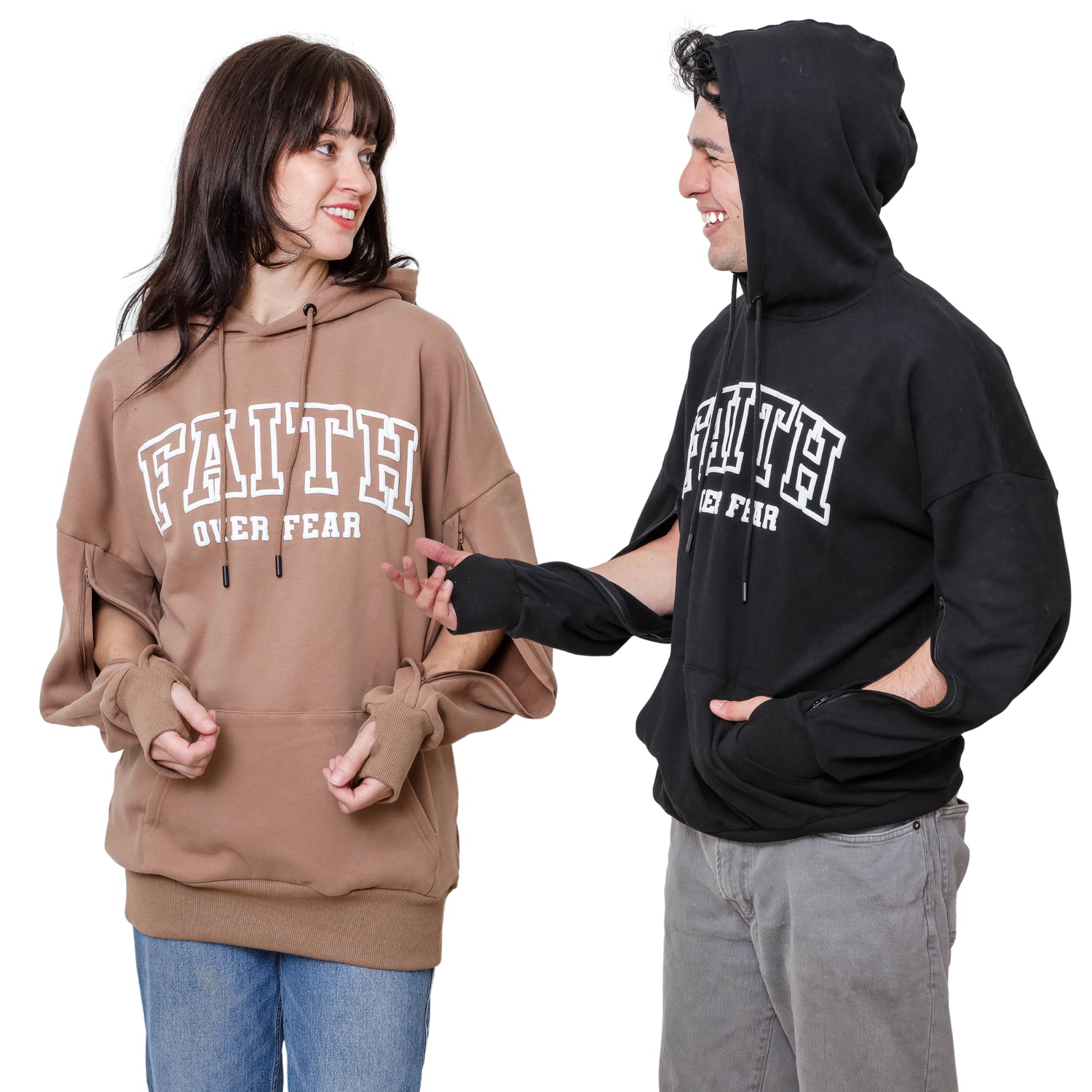 Arm Access Pullover Hoodies