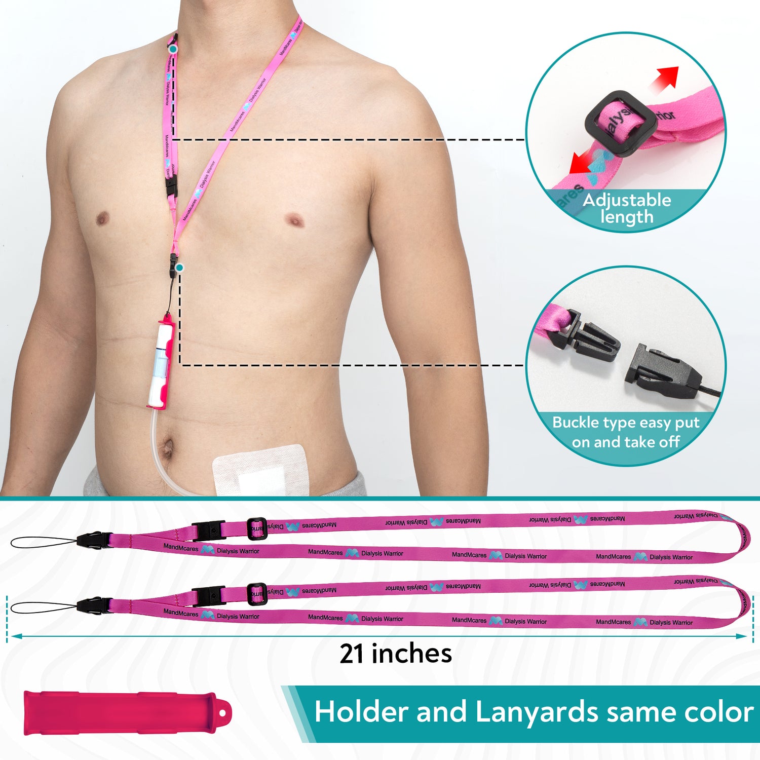 Baxter PD Holder (1 Holder & 2 Buckle Adjustable Lanyards w/ Breakaway Feature)