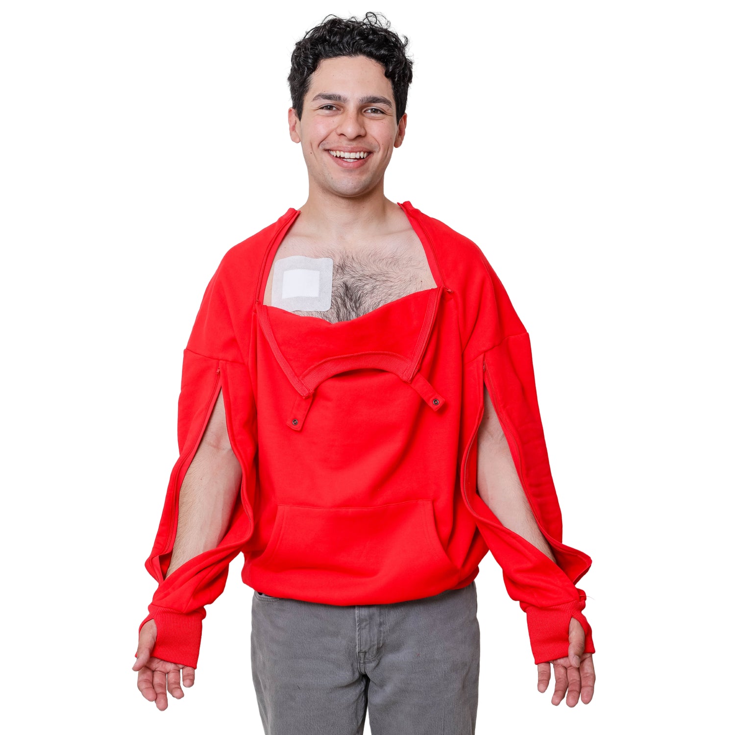 Chest Port and Arm Access. Sweater