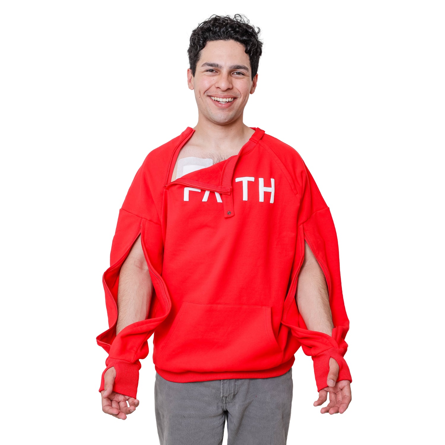 Chest Port and Arm Access. Sweater