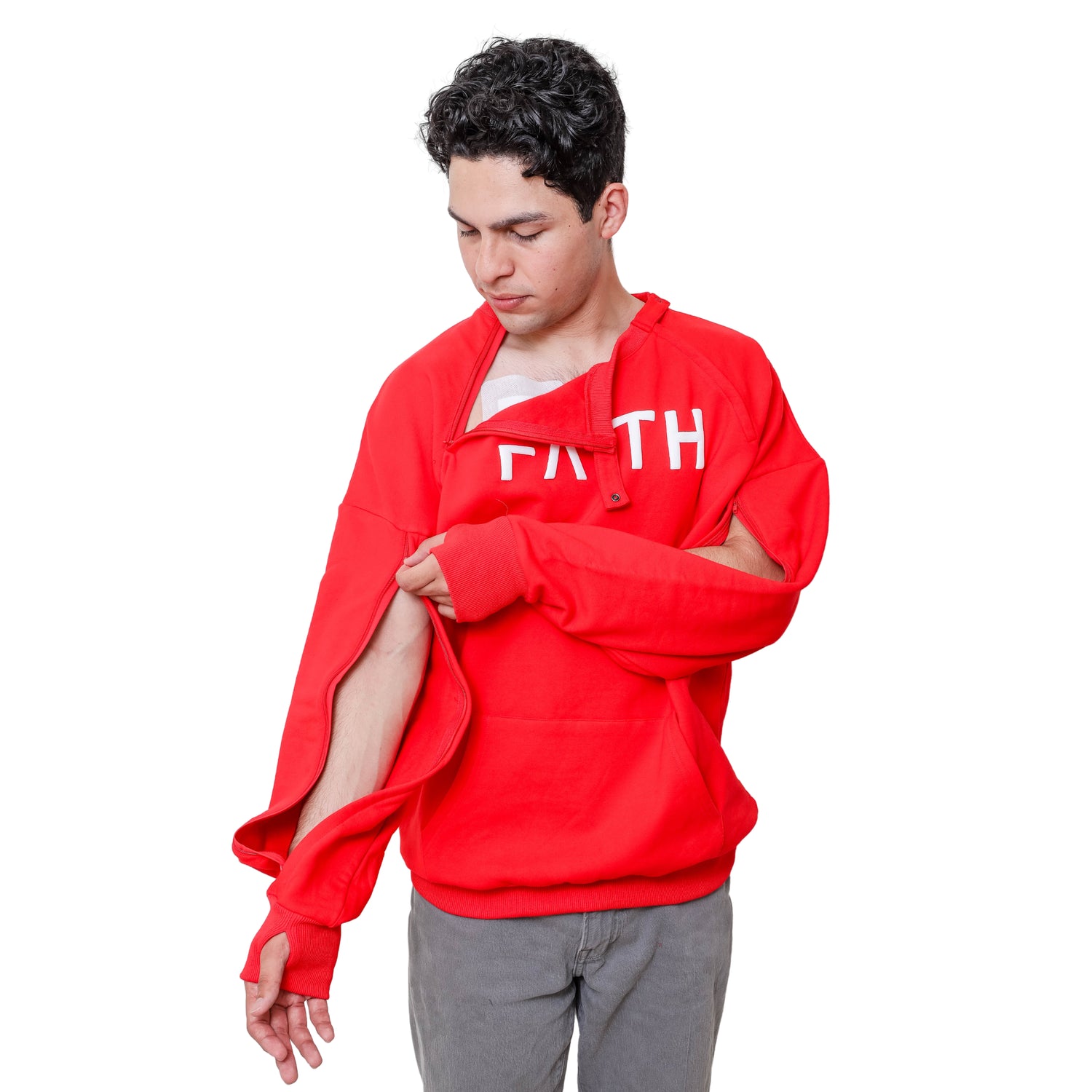 Chest Port and Arm Access. Sweater