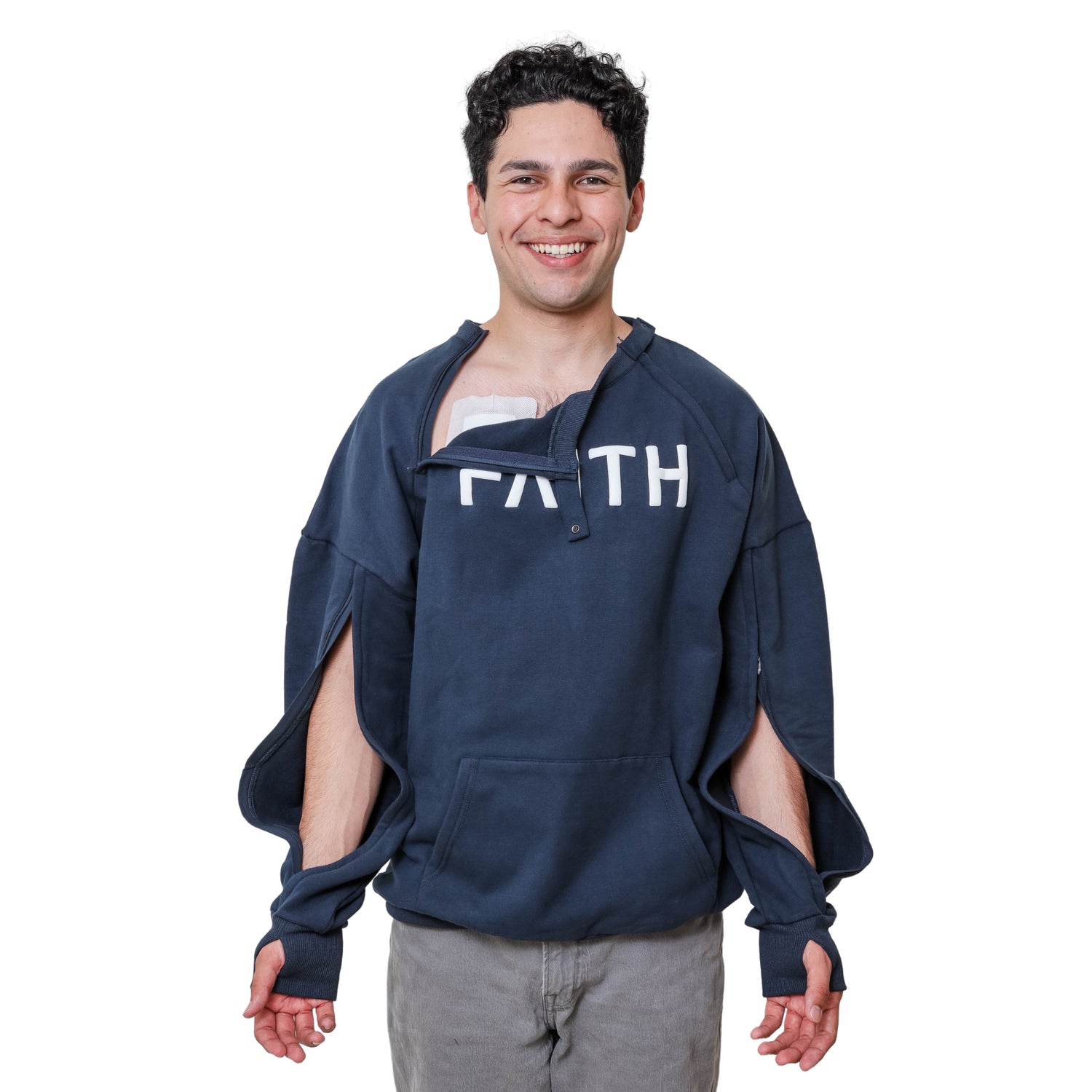Chest Port and Arm Access. Sweater
