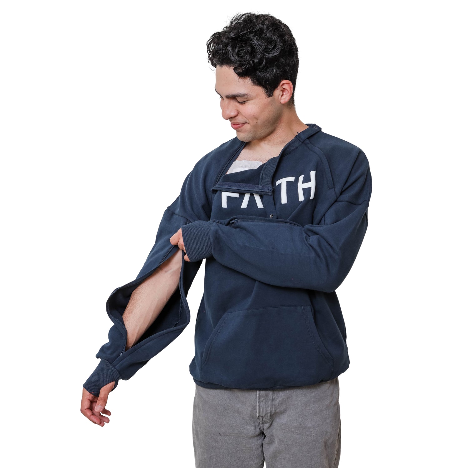Chest and Arm Treatment Access Sweater