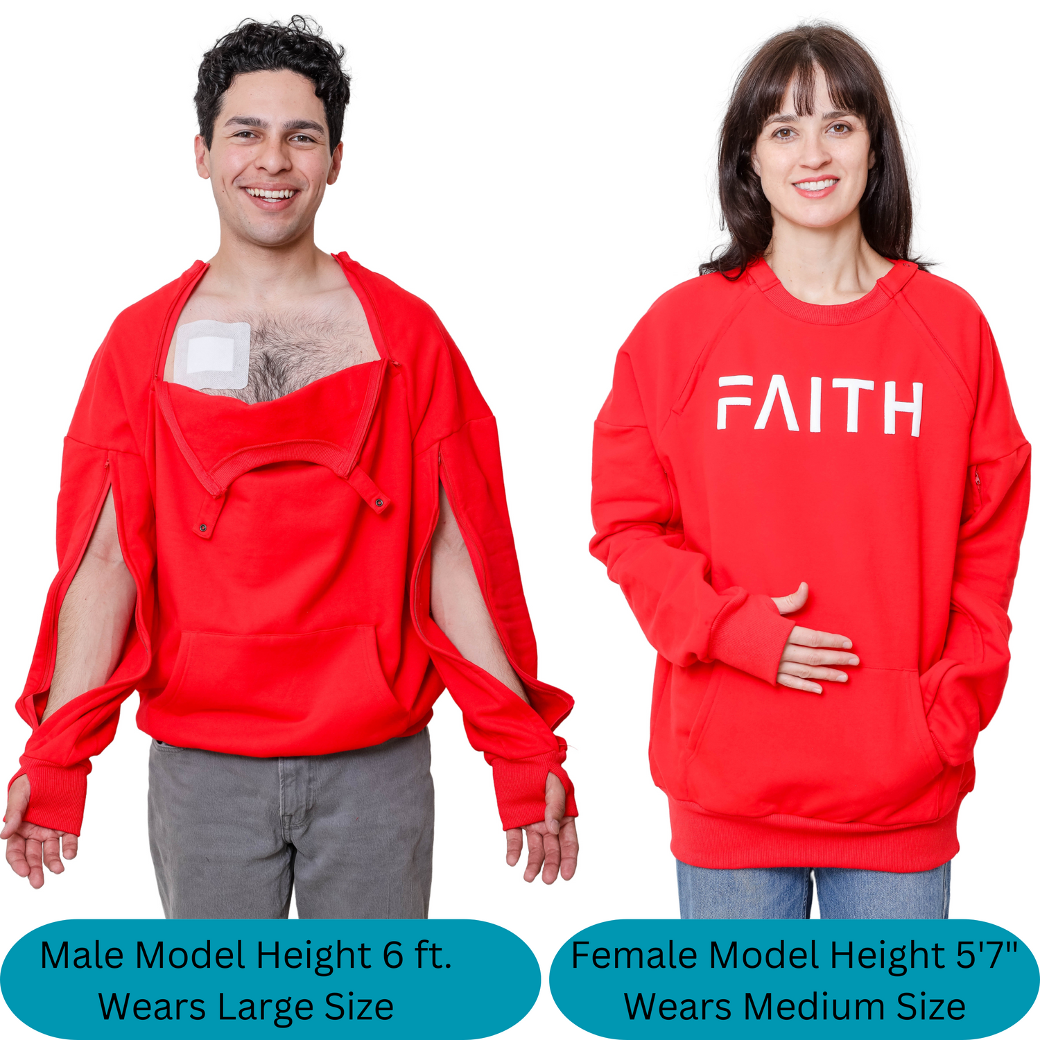 Chest Port and Arm Access. For Men and Women.