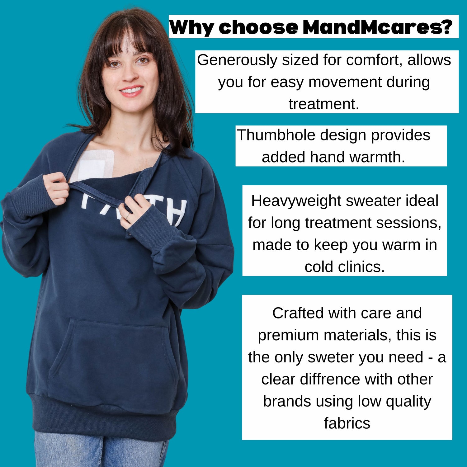 Chest Port and Arm Access. For Men and Women.