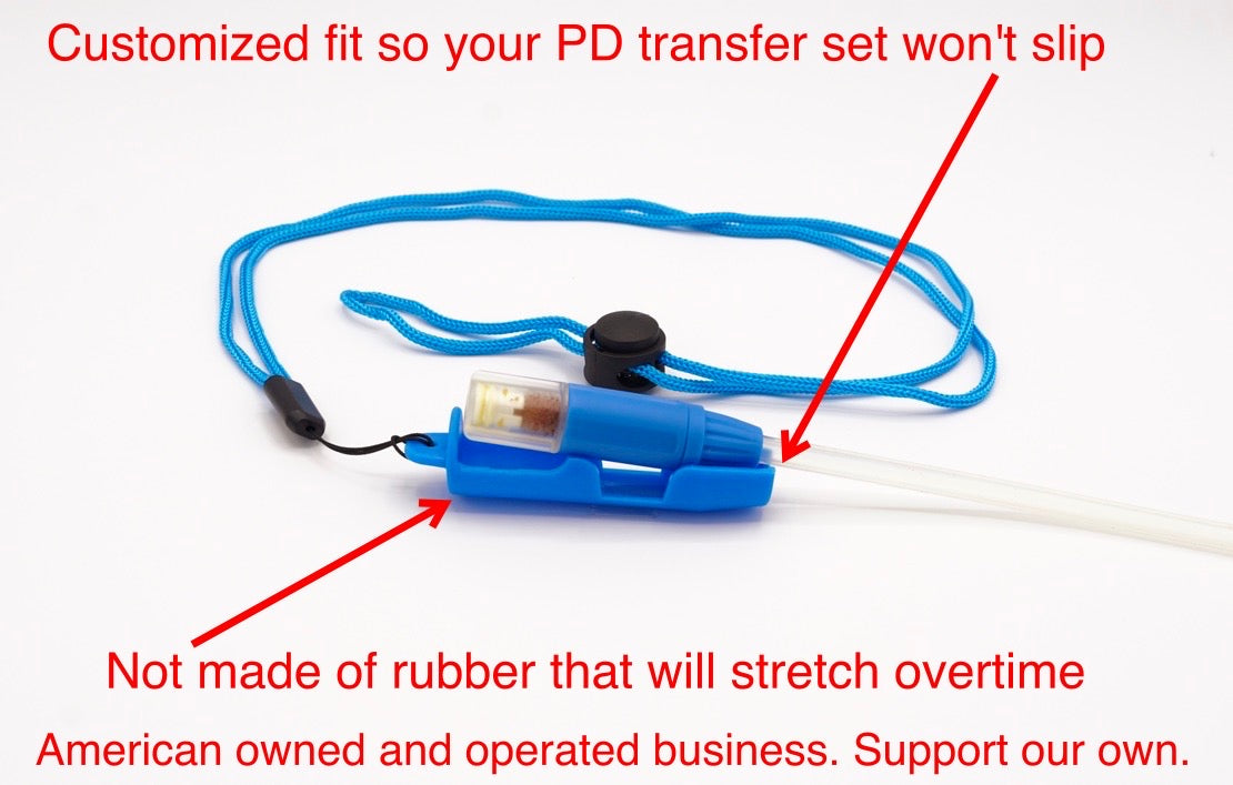PD Holder Compatible with Fresenius (1 Holder & 1 Spring Adjustable Lanyard)