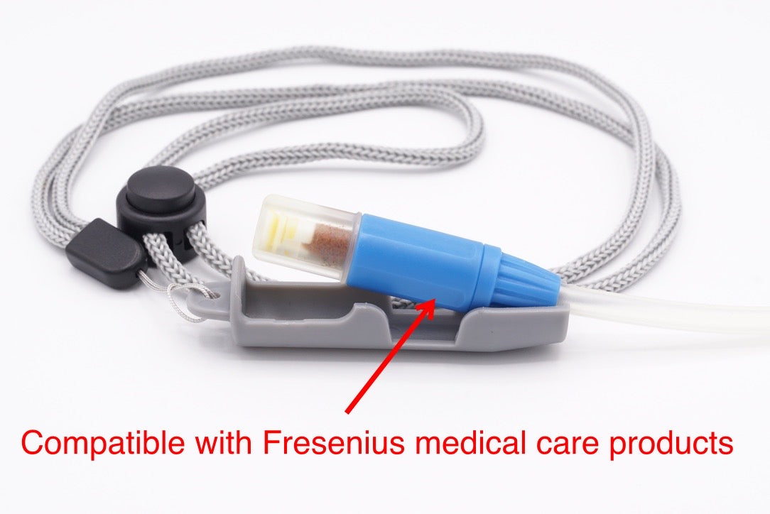 PD Holder Compatible with Fresenius (1 Holder & 1 Spring Adjustable Lanyard)