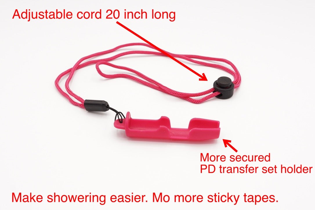 PD Holder Compatible with Fresenius (1 Holder & 1 Spring Adjustable Lanyard)