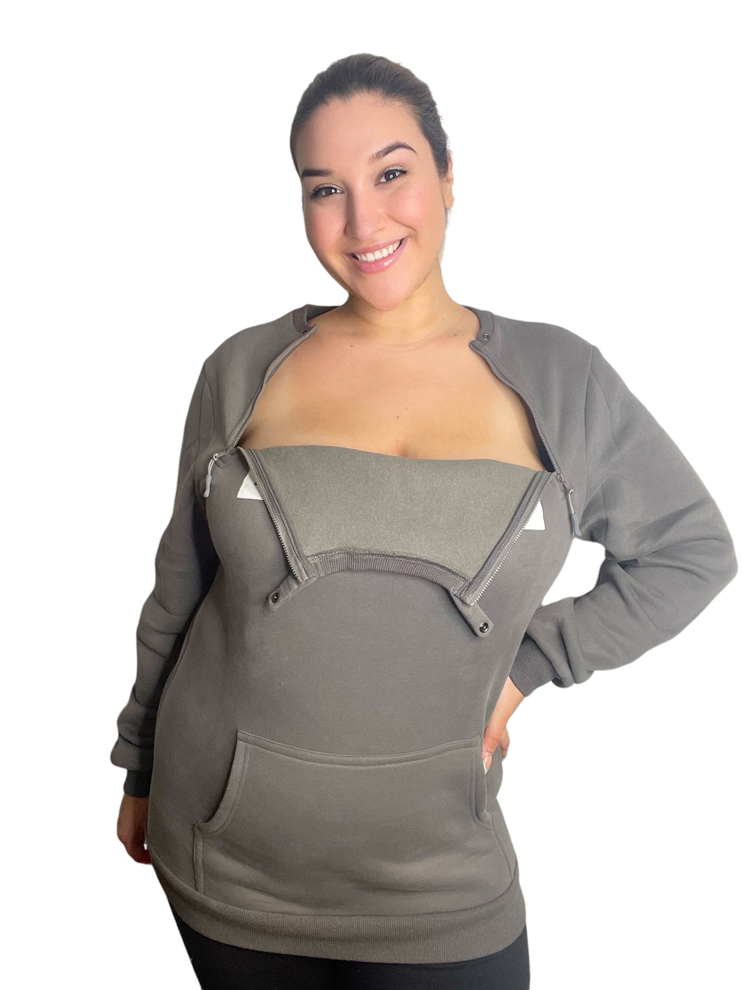 Plus Size Sweater Chest Port  Access. Unisex