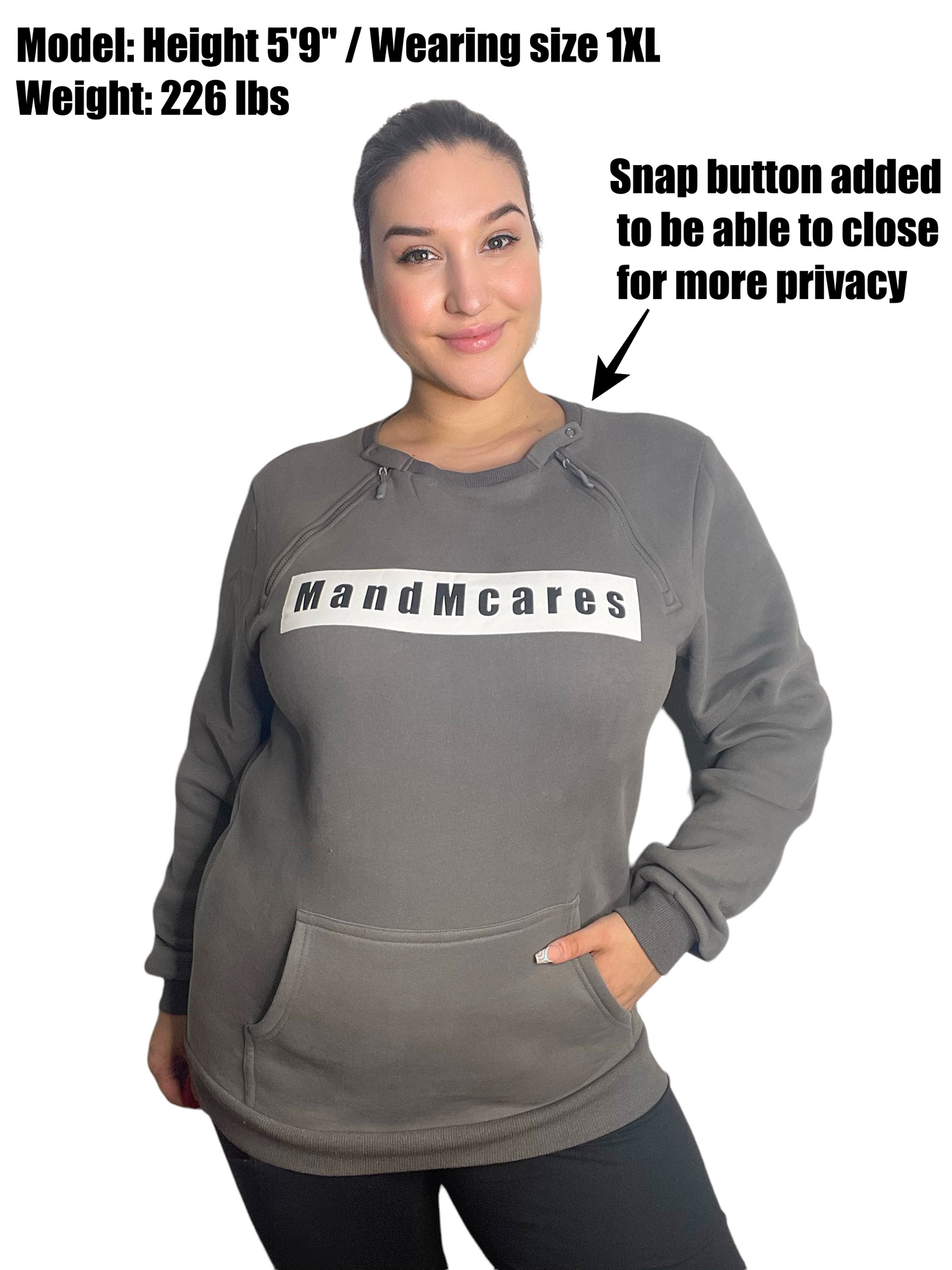 Plus Size Sweater Chest Port  Access. Unisex