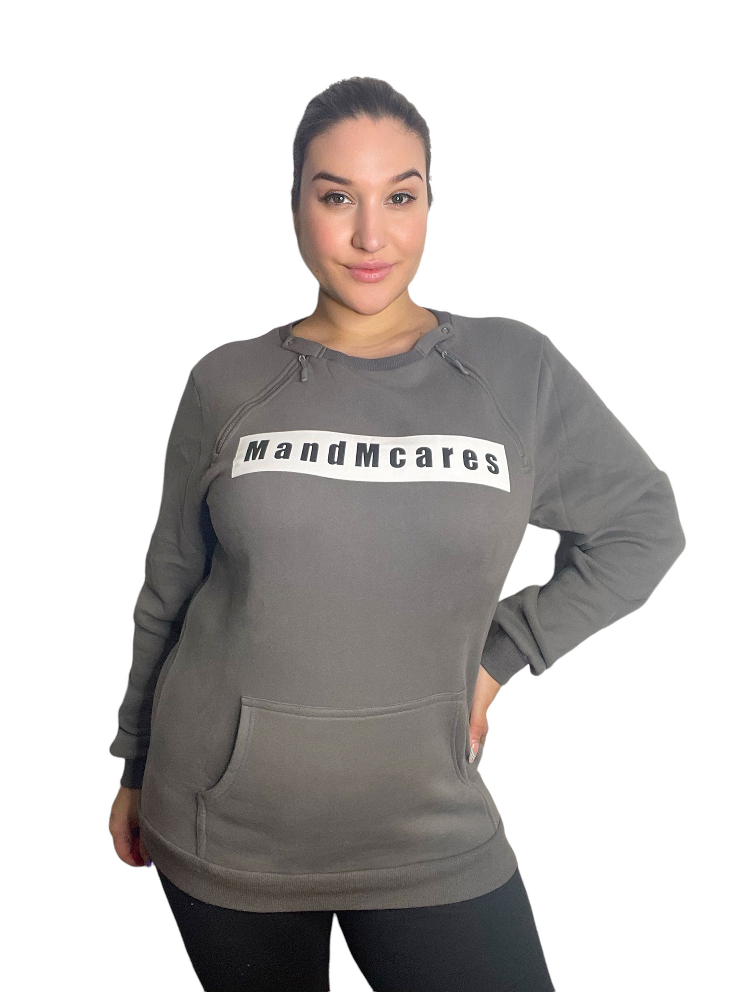 Plus Size Sweater Chest Port  Access. Unisex
