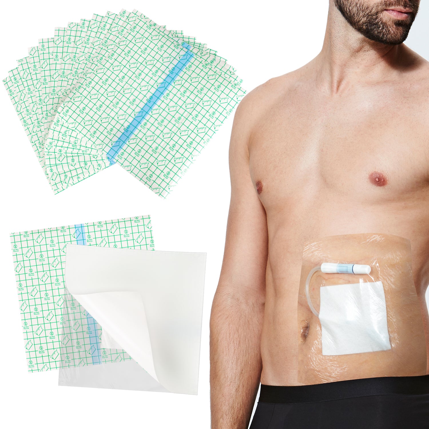 Water Proof Dressing for Hemodialysis Peritoneal Dialysis Catheter, Central Lines and Wounds  Shower Cover