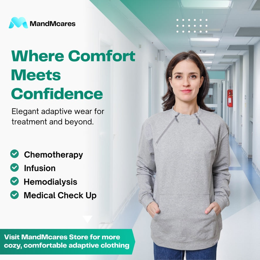 Chest Access Sweater Large Gray