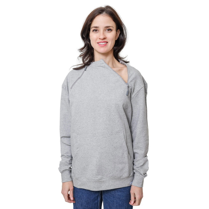 Chest Access Sweater Large Gray