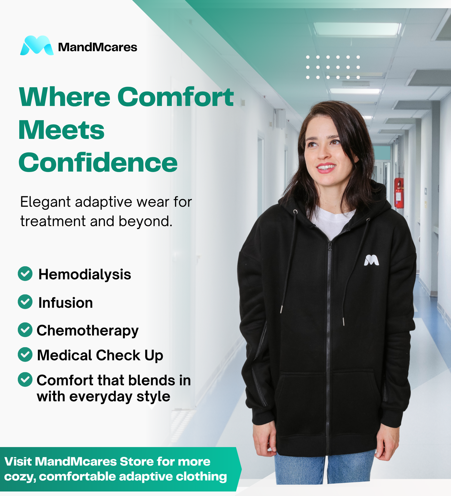 ARM ACCESS HOODIE | MEDIUM SIZE | BLACK COLOR