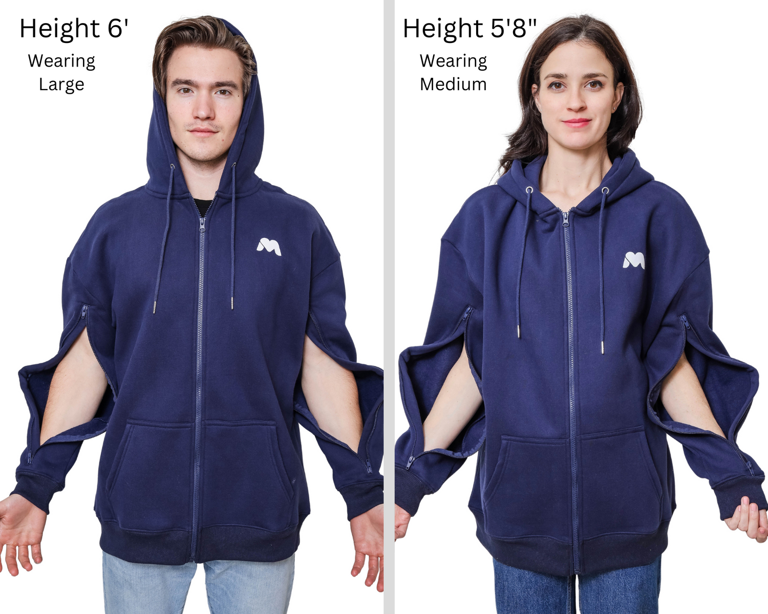 Arm Access Oversized Hoodies for Men and Women