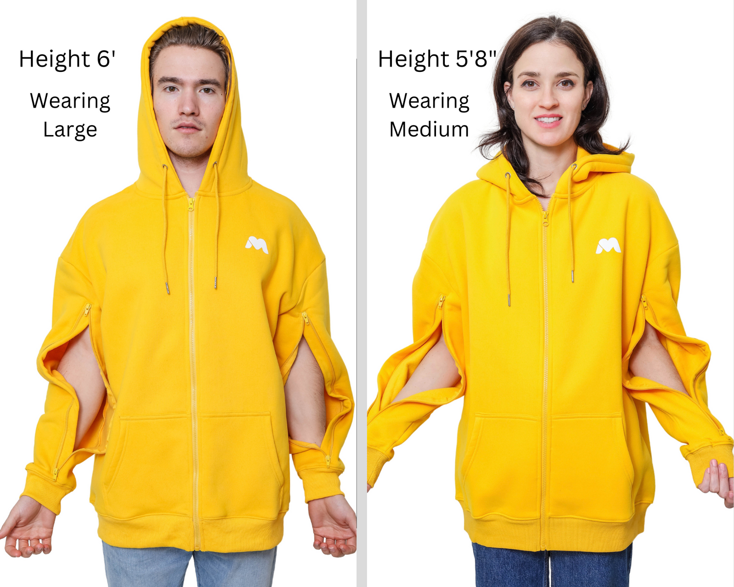 Arm Access Oversized Hoodies for Men and Women