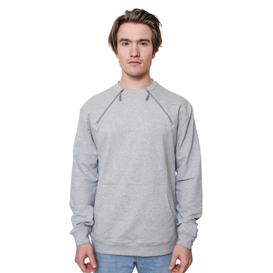 Chest Access Sweater Large Gray