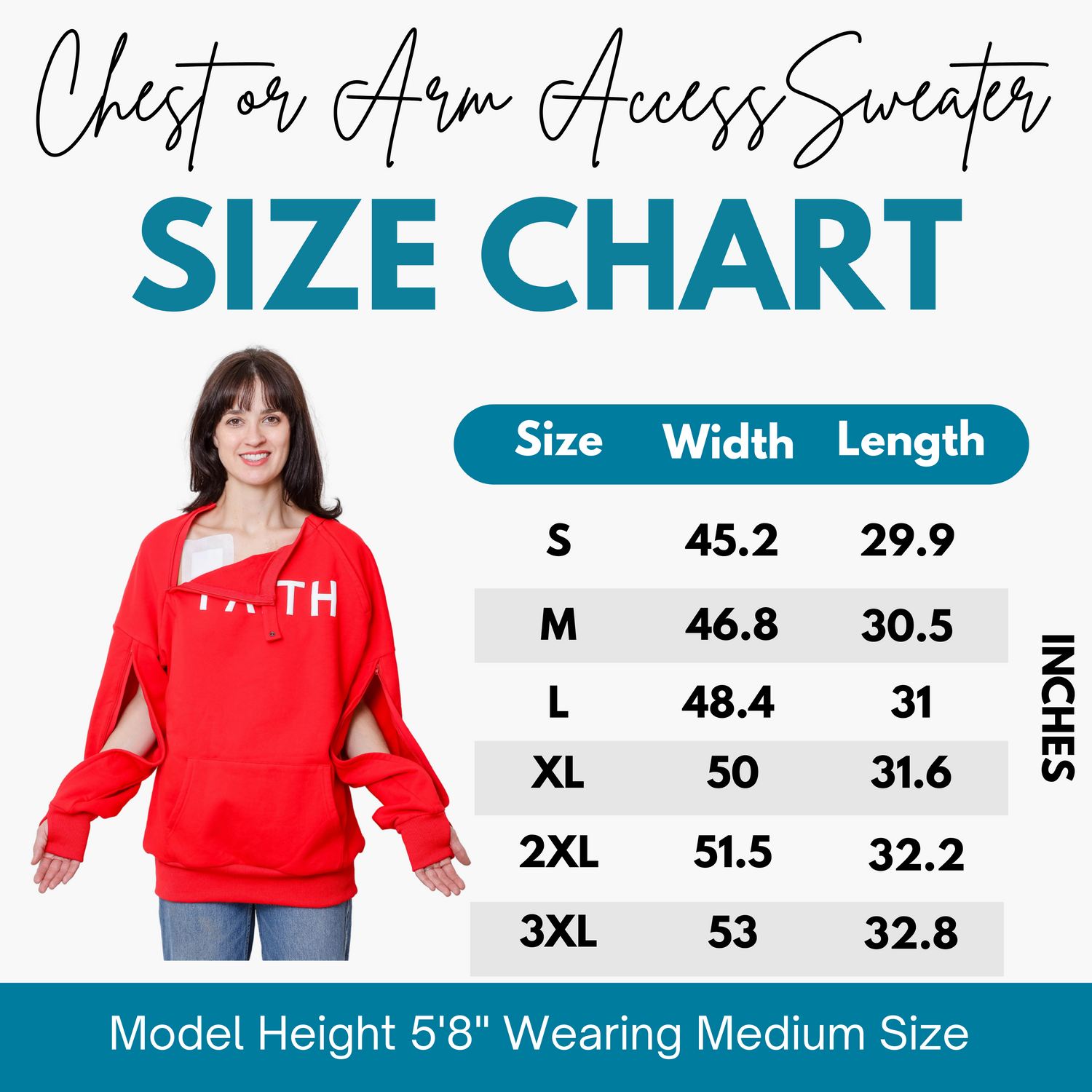 Chest Port and Arm Access. For Men and Women.