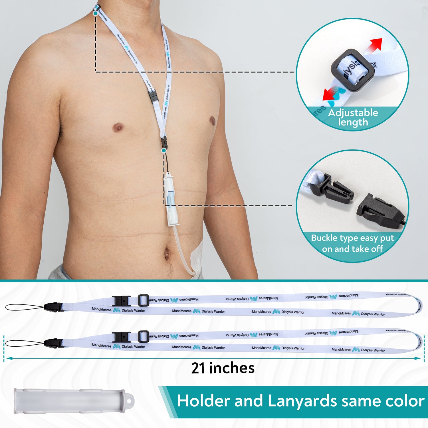 New PD Transfer Set Holder for Baxter2.0 | Lanyards w/ Breakaway Feature