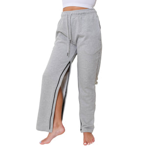 Zipper Opening Hemodialysis Sweatpants for Leg access AVF/Graft. For someone with Urinary catheter bag. Artificial Leg