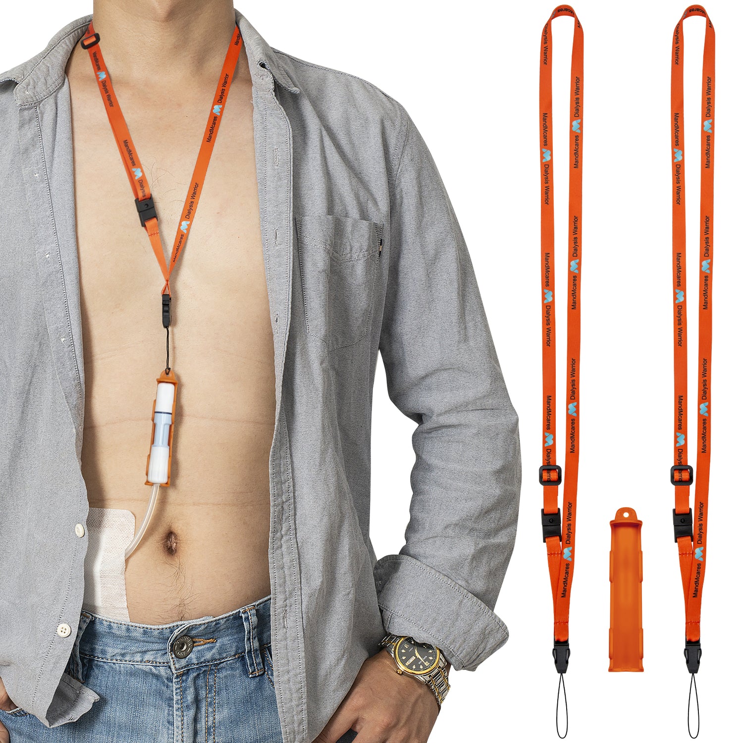 New PD Transfer Set Holder for Baxter2.0 | Lanyards w/ Breakaway Feature