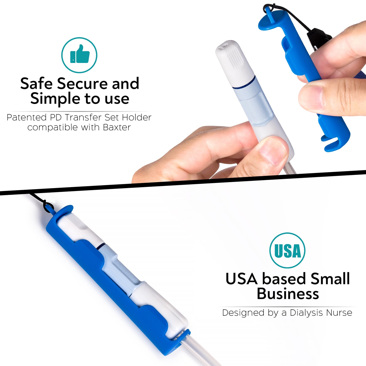 New PD Transfer Set Holder for Baxter2.0 | Lanyards w/ Breakaway Feature