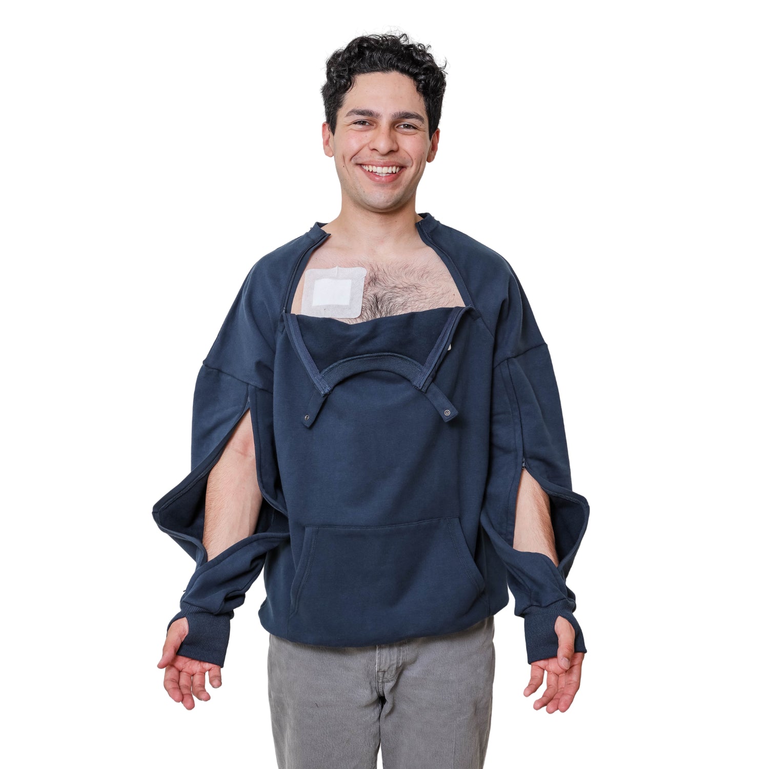 Thick Warm Hemodialysis, Chemotherapy, Infusion Chest Port and Arm Access.Clothing Sweater for Men and Women