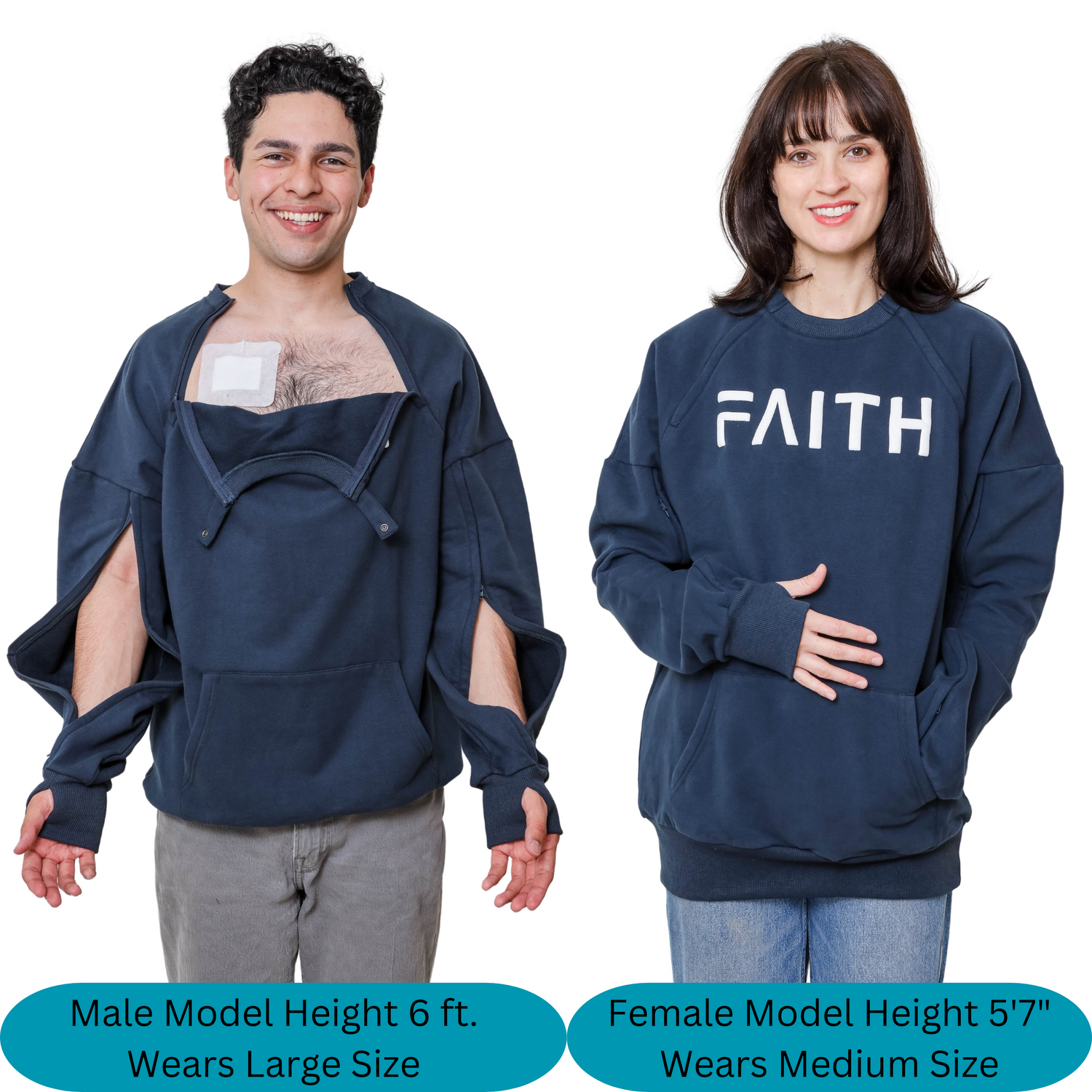 Thick Warm Hemodialysis, Chemotherapy, Infusion Chest Port and Arm Access.Clothing Sweater for Men and Women