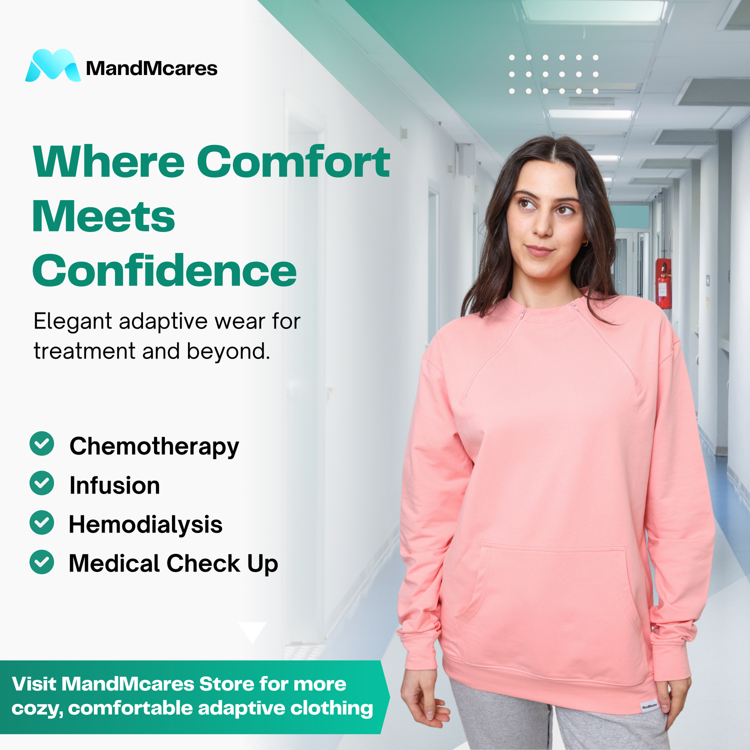 Chest Port Access Sweater. Unisex