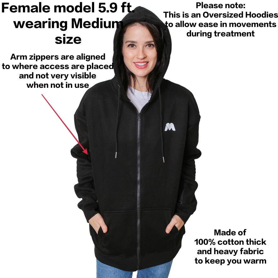 Oversized Hoodies Customized for Hemodialysis Patients with Both Arms –  MandMcares