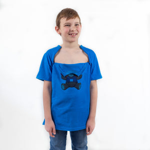 Customized Children's T-Shirt with Chest Zipper Openings